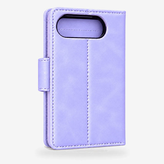 iPhone Duo Magnetic Detachable Leather Wallet Case Purple
