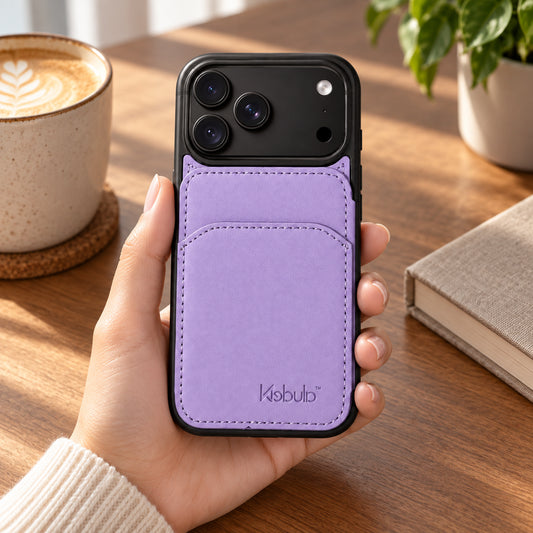 Back Flip Leather Cardholder Case Purple