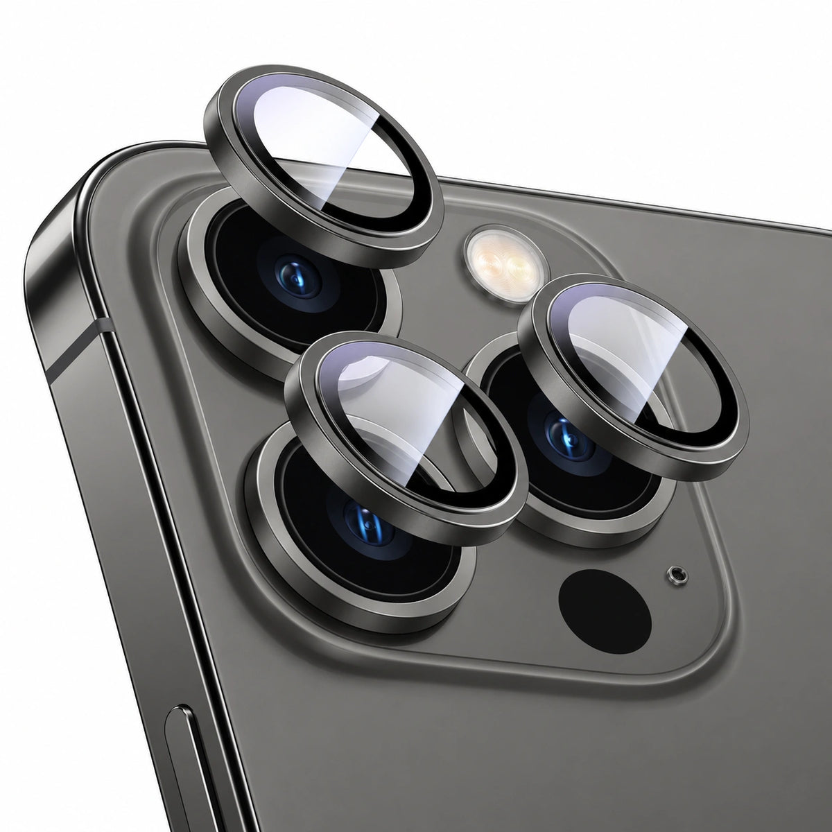 iPhone Camera lens Protector Tempered Glass Black