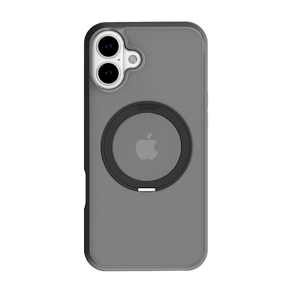 360 Degree Rotatable Ring Kickstand Case Grey - iPhone 17