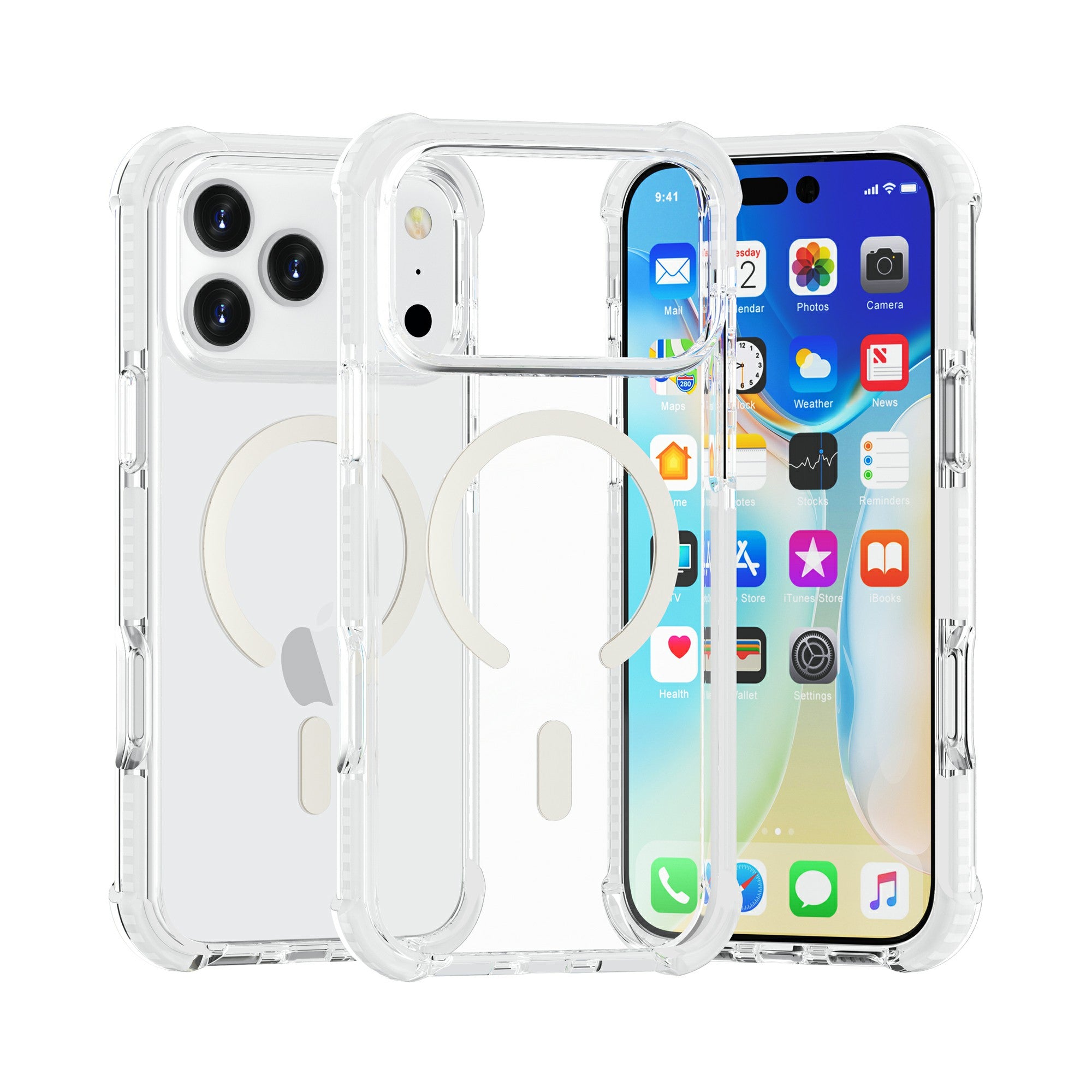 Nebula Clear Back Tough MagSafe Case for iPhone 17 series - White