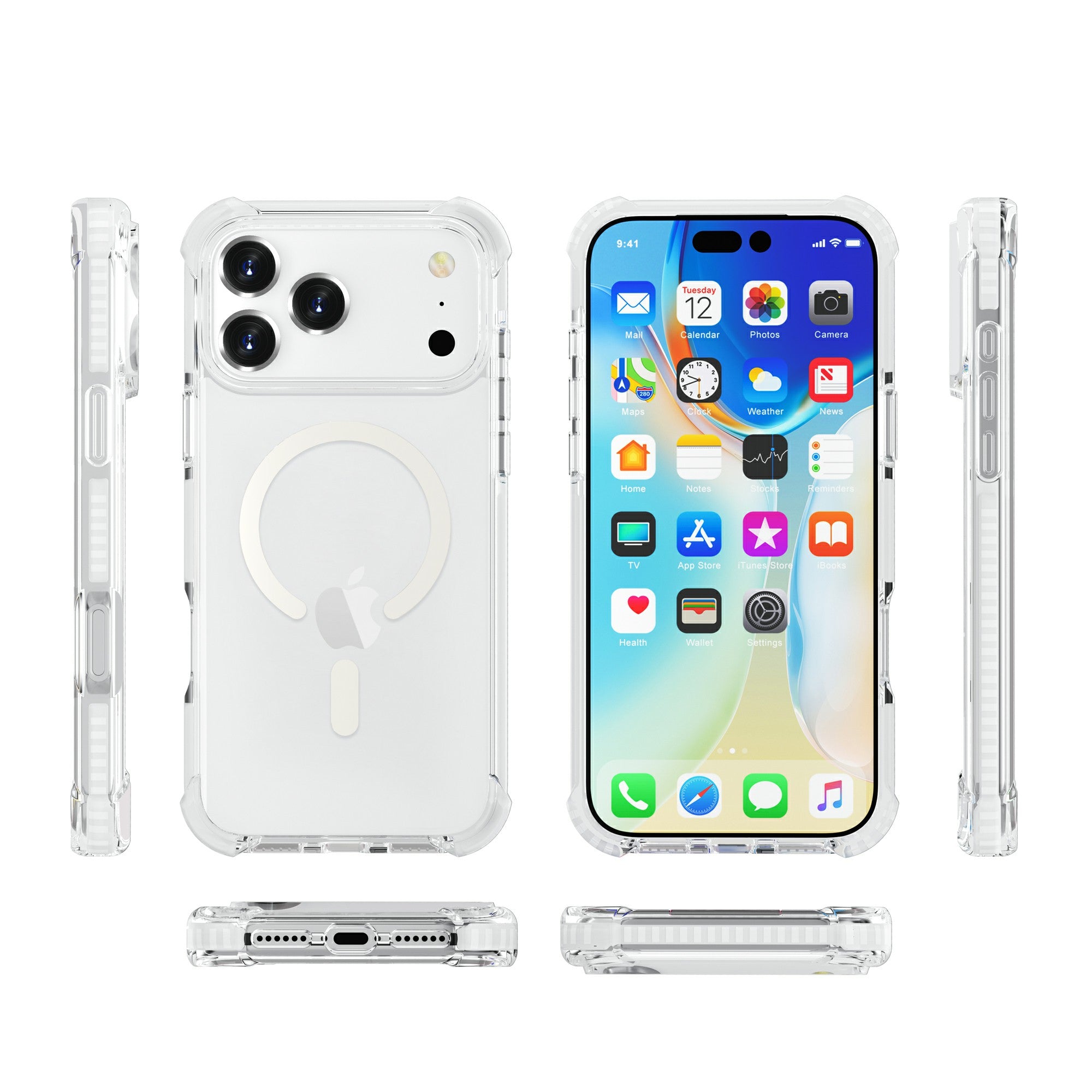 Nebula Clear Back Tough MagSafe Case for iPhone 17 series - White