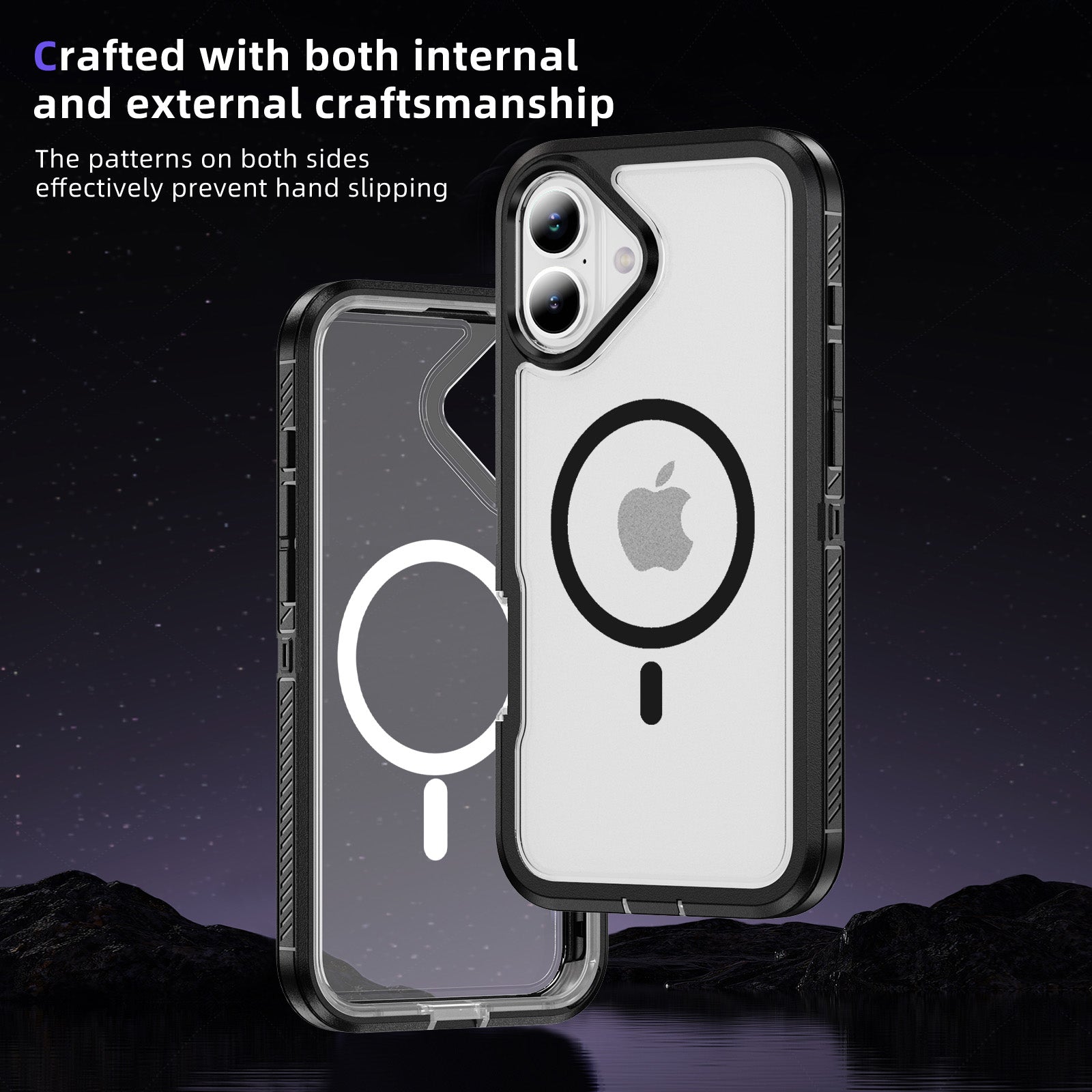 iPhone 17 Eclipse Shield MagSafe Case - Black Clear
