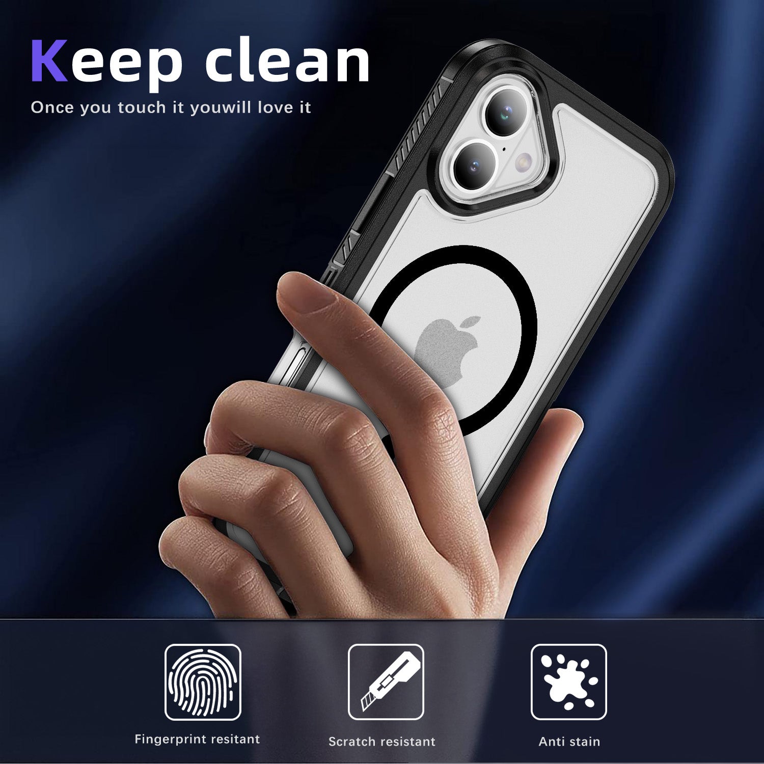iPhone 17 Eclipse Shield MagSafe Case - Black Clear