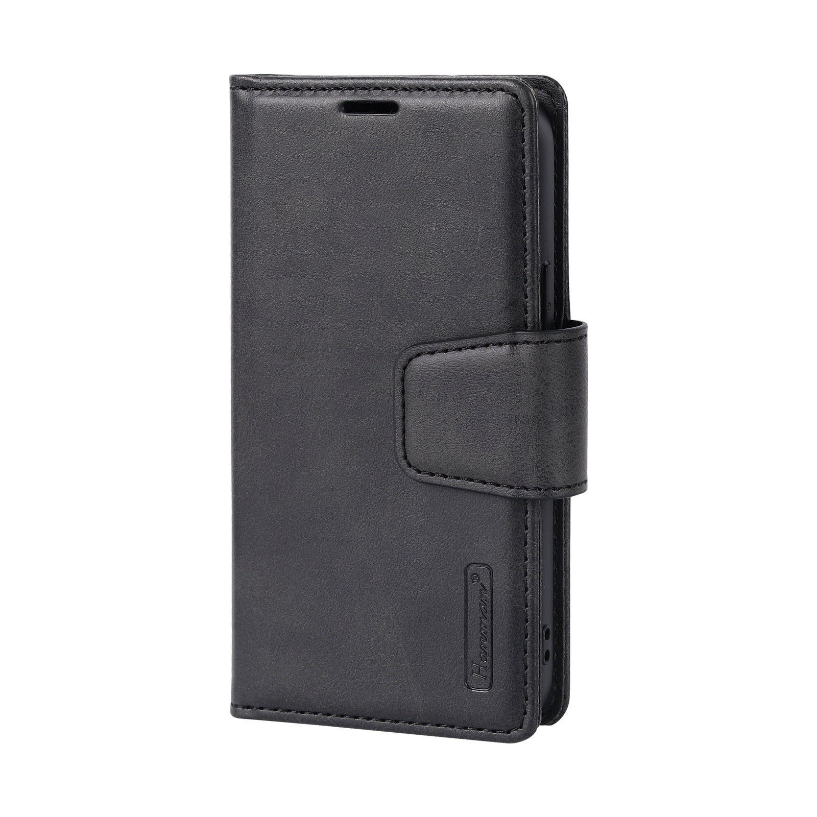 Hanman Flip Leather Wallet Case Black – iPhone Cases