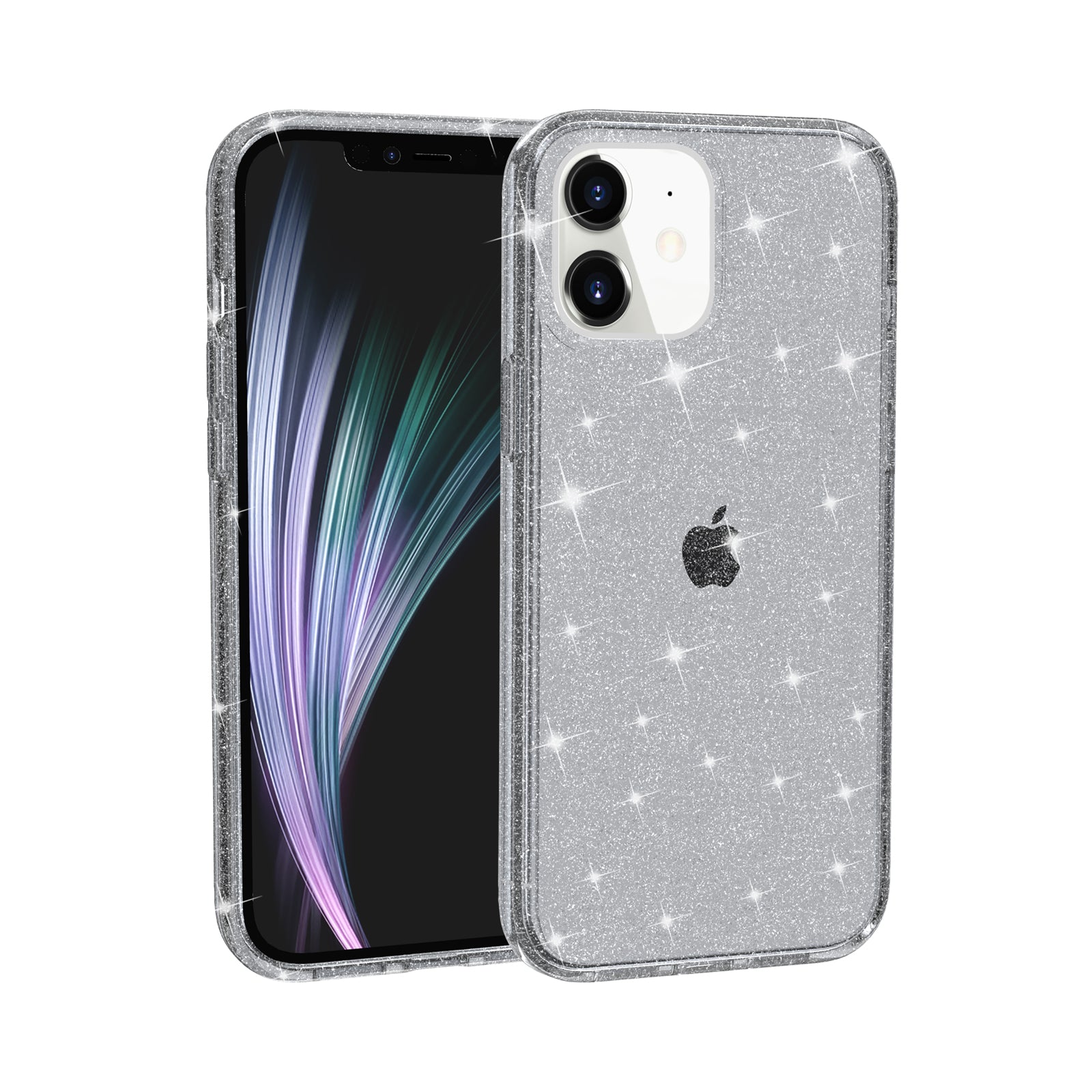 Nebula Back Tough Case iPhone 12 mini Black Sparkling