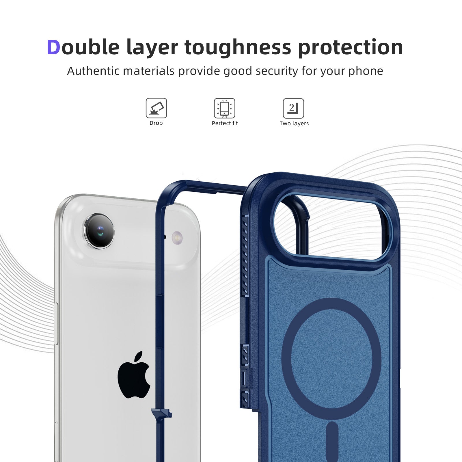 iPhone 17 Air Eclipse Shield MagSafe Case Blue