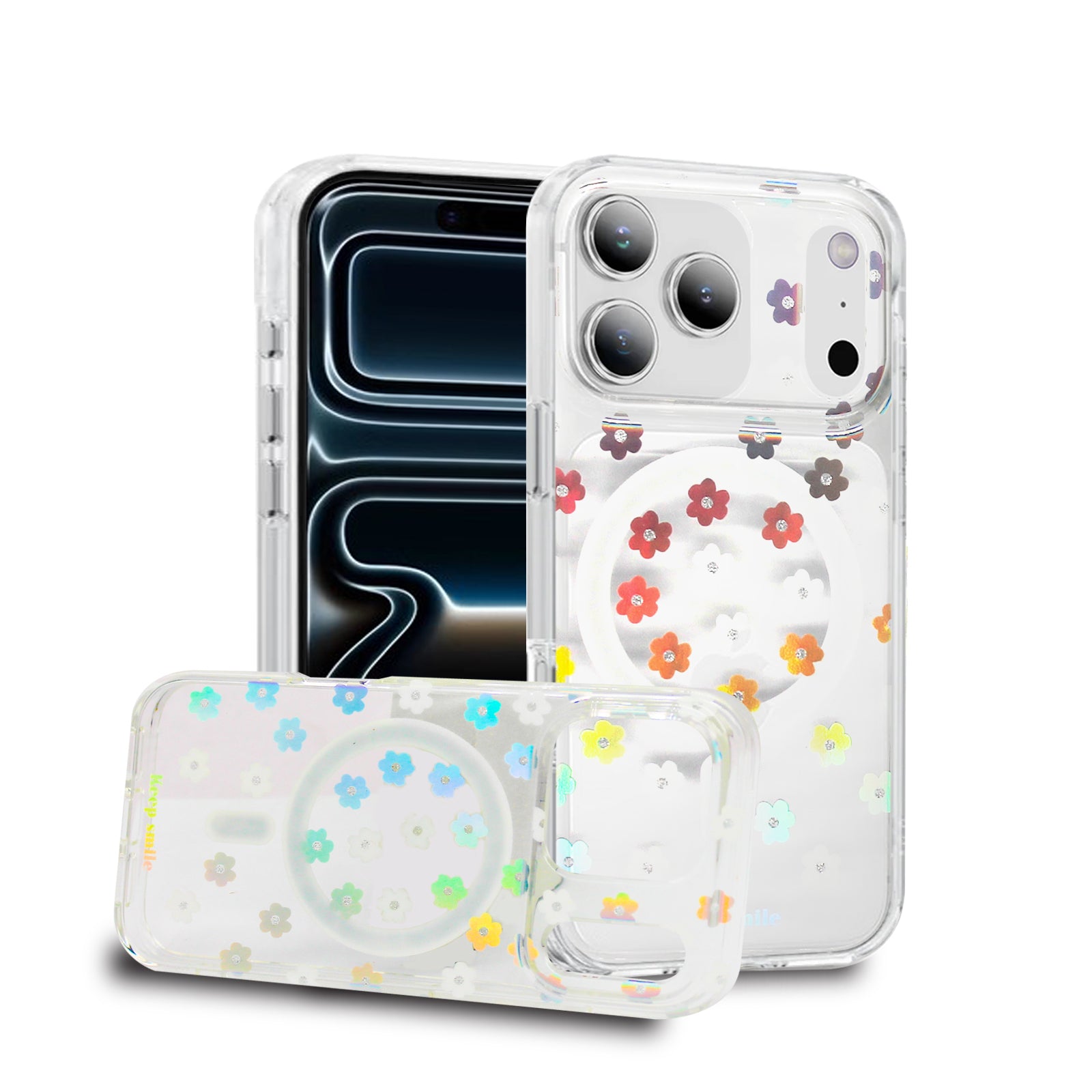 iPhone Magsafe Pattern Aurora Blossom Case - iPhone 17 Series