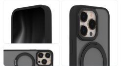 360° Rotatable Invisible Stand Case for iPhone – Black