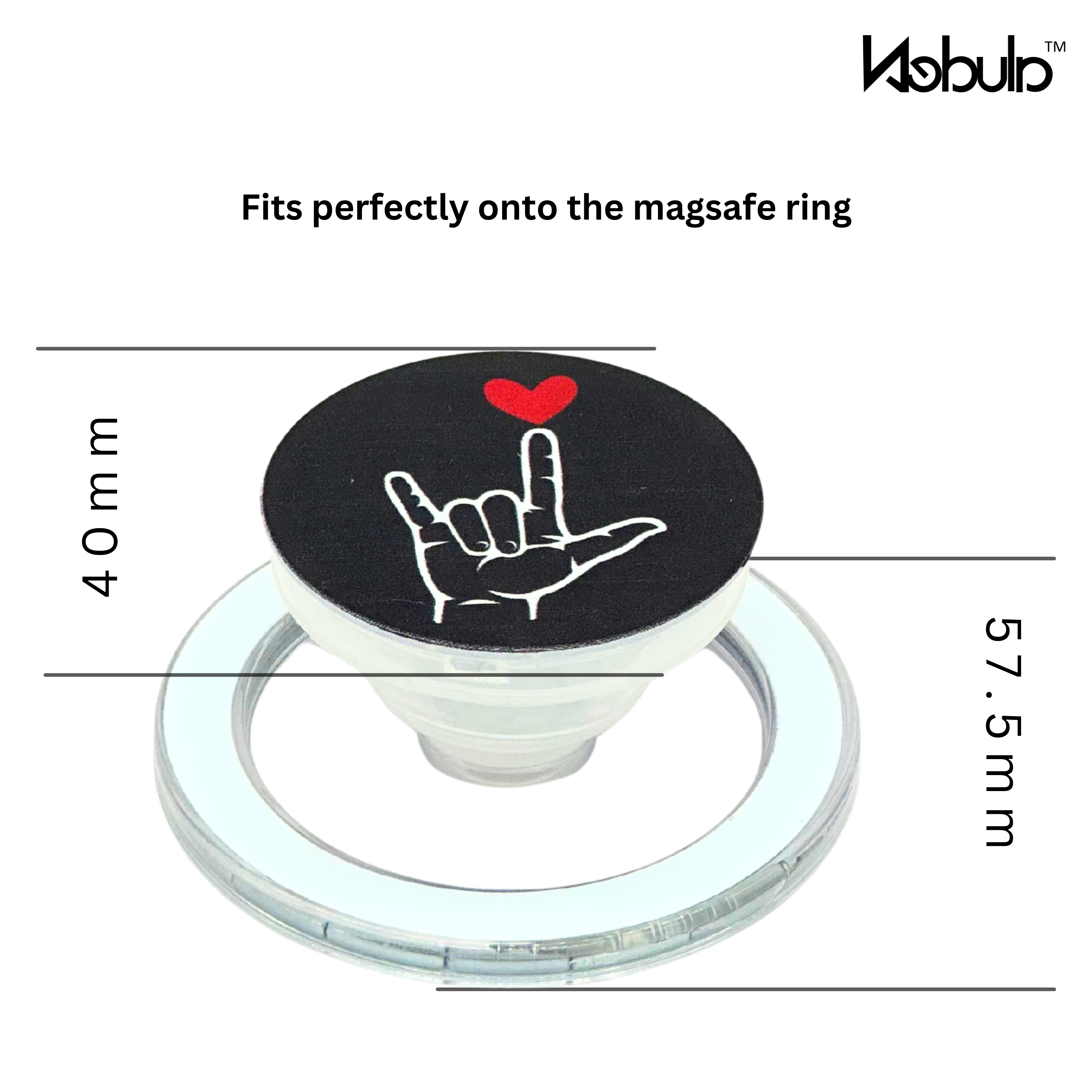 GripPro Magnetic Phone Ring Rock'n'Roll Heart