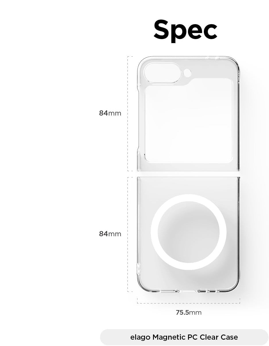Samsung Galaxy Z Flip 6/7FE Magnetic Back Cover Case Clear