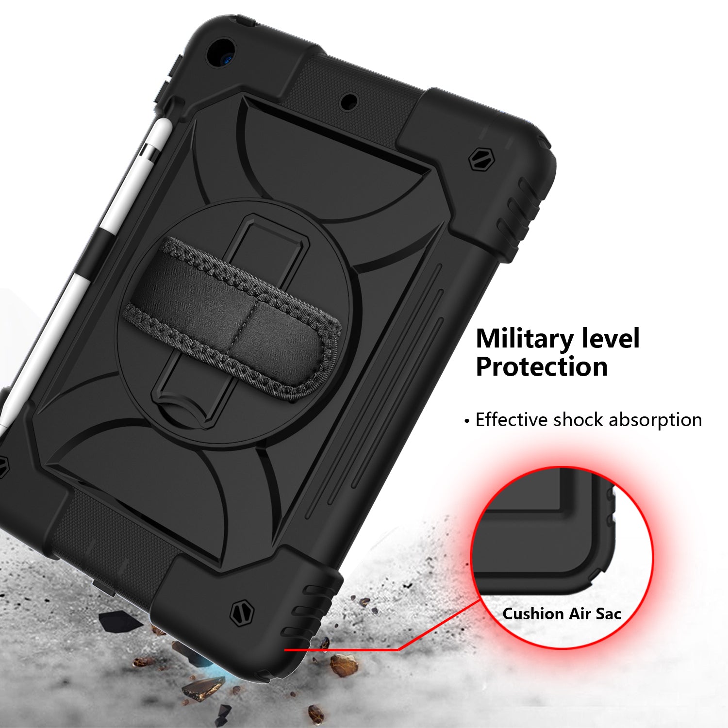 Shockproof Hard iPad Case 9.7 inch Black