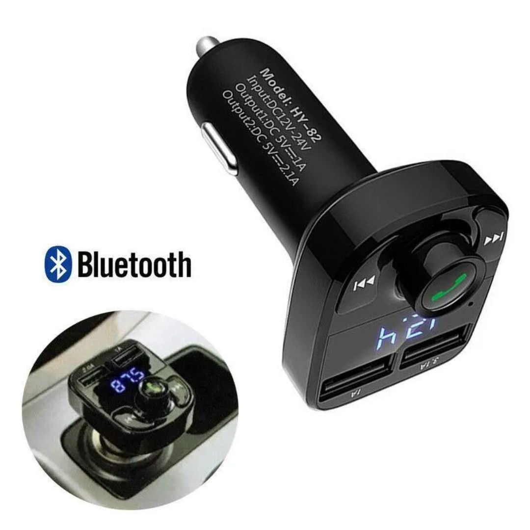 X8 Bluetooth Dual USB Car Charger Black