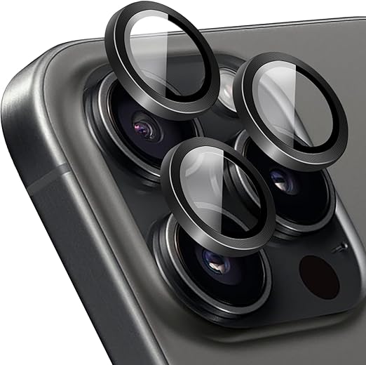 iPhone Camera lens Protector Tempered Glass Black (1 Piece)