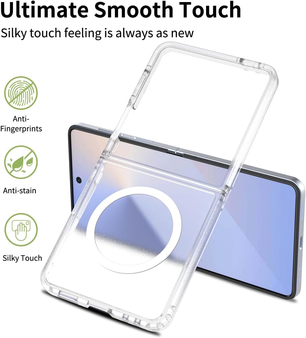 Samsung Galaxy Z Flip 7 Magnetic Back Cover Case Clear