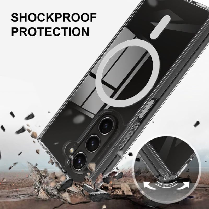 Samsung Galaxy Z Fold 6 Magnetic Back Cover Case Clear