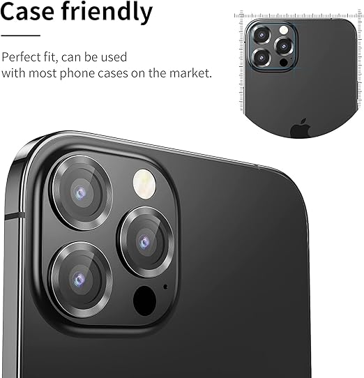 iPhone Camera lens Protector Tempered Glass Black (1 Piece)