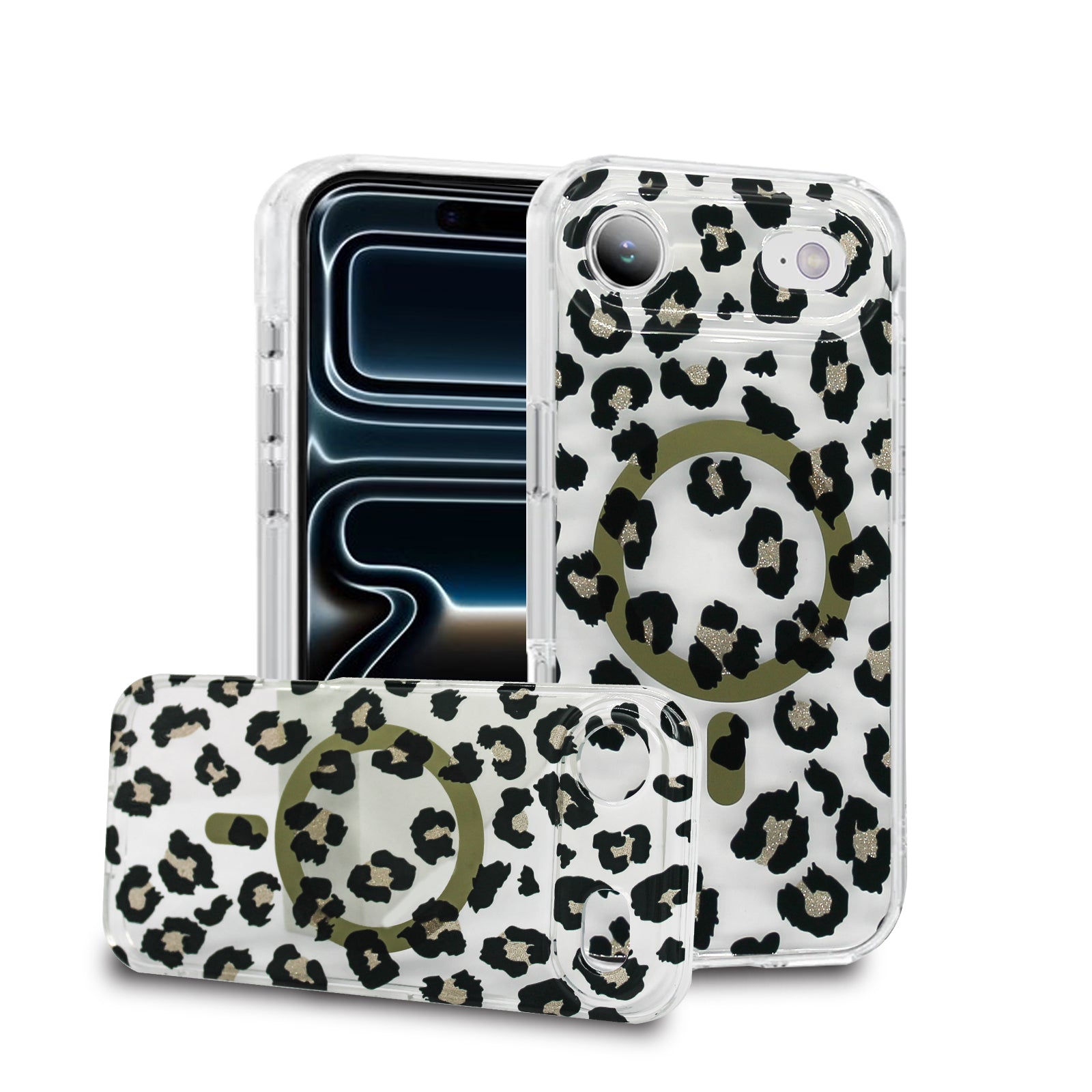 Magsafe Pattern Golden Leopard Case - iPhone 17 Series