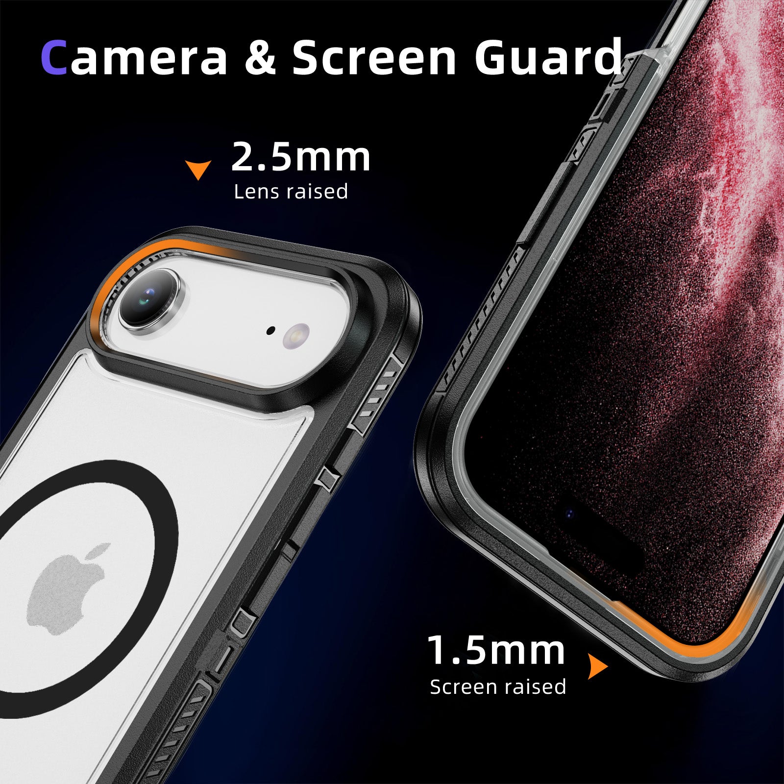 iPhone 17 Air Eclipse Shield MagSafe Case - Black Clear