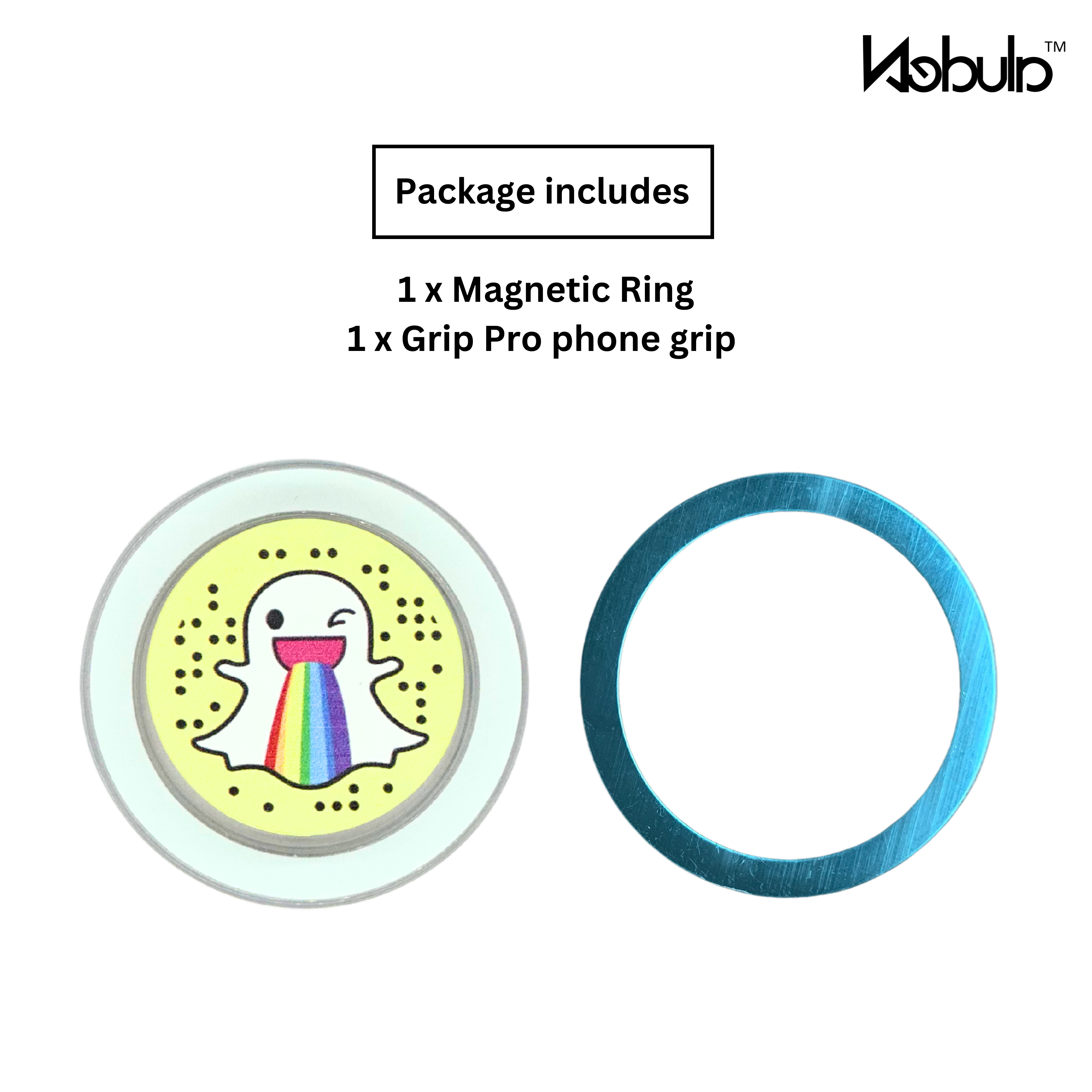 GripPro Magnetic Phone Ring Smile Rainbow