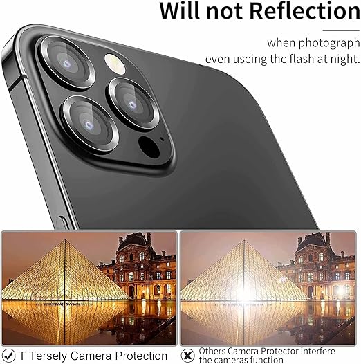 iPhone Camera lens Protector Tempered Glass Black (1 Piece)