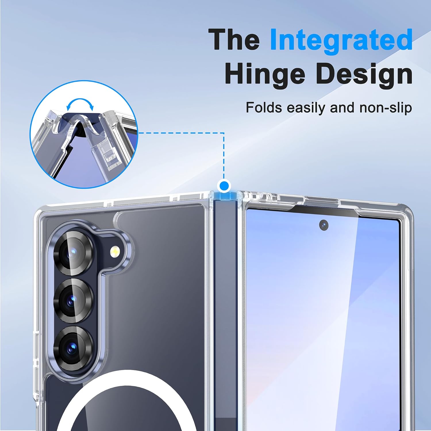 Samsung Galaxy Z Fold 7 Magnetic Back Cover Case Clear