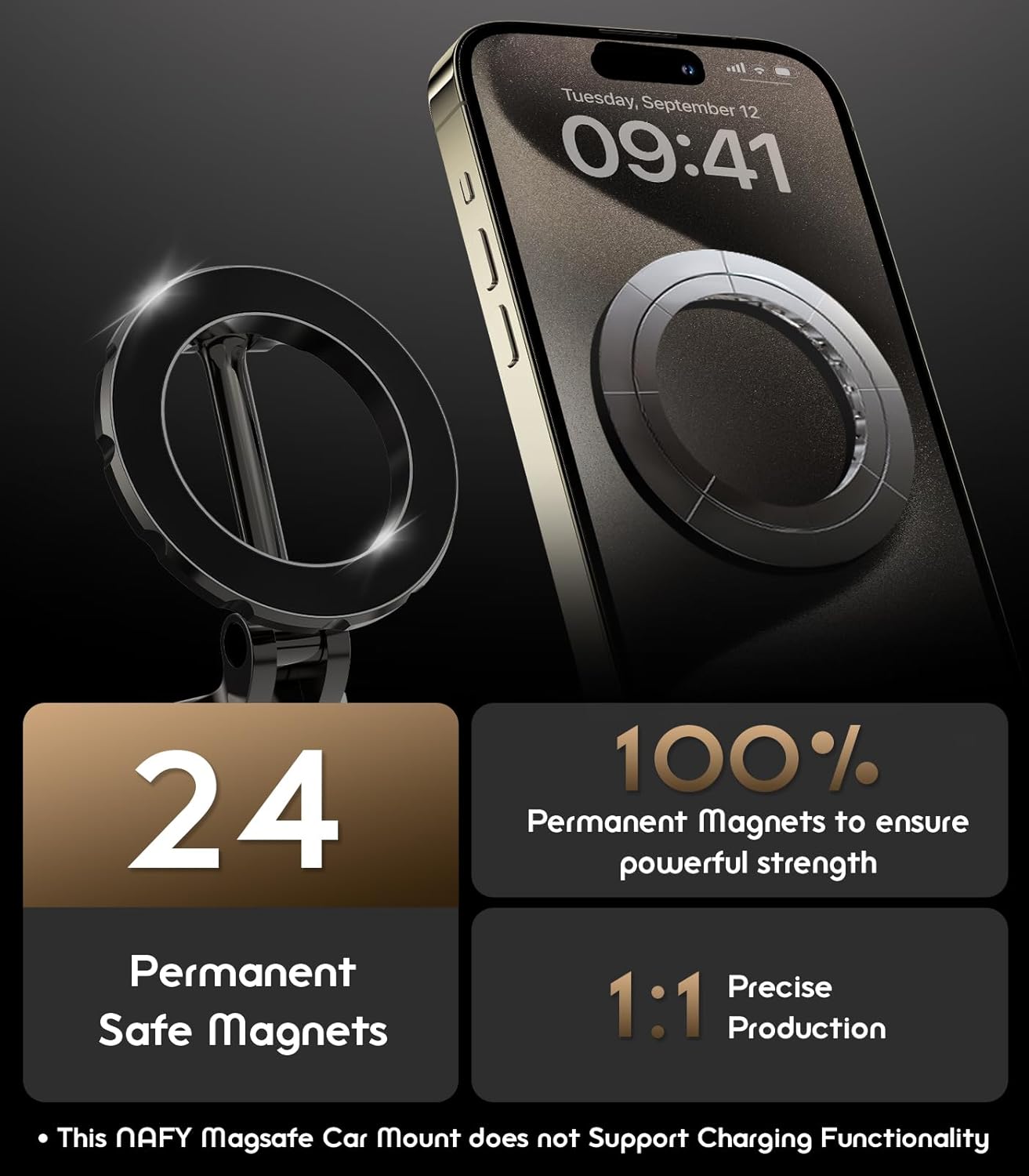 Ultra Alloy Folding 360 Rotating Magnetic Car Phone Holder