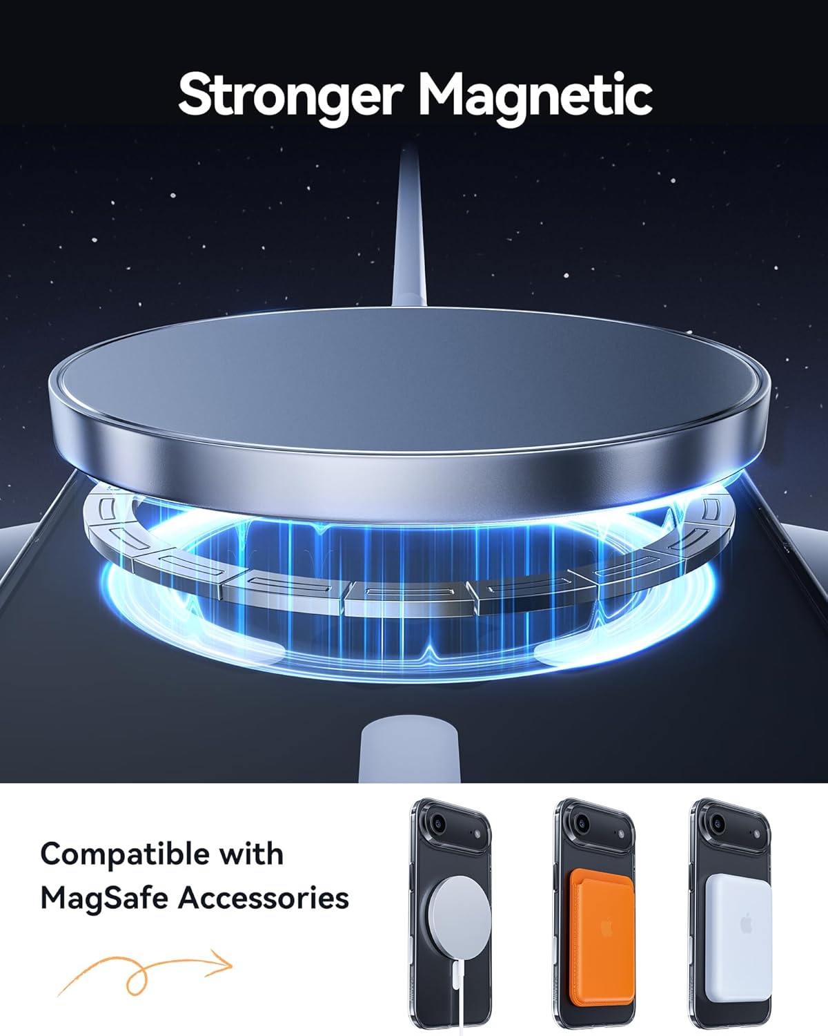 iPhone 17 series Magnetic Back Cover Case Clear