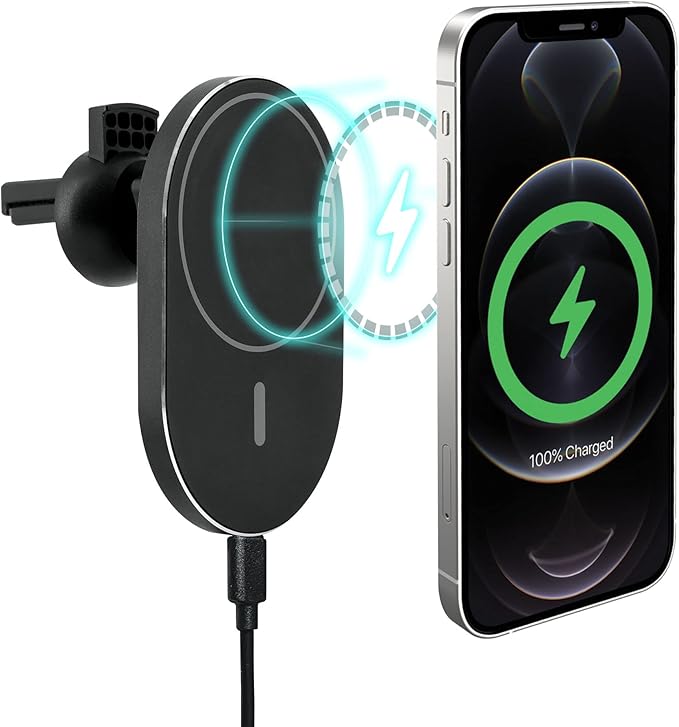 15W Magnetic Car Wireless Charger Mount Air Vent Phone Stand Magsafe Car Holder