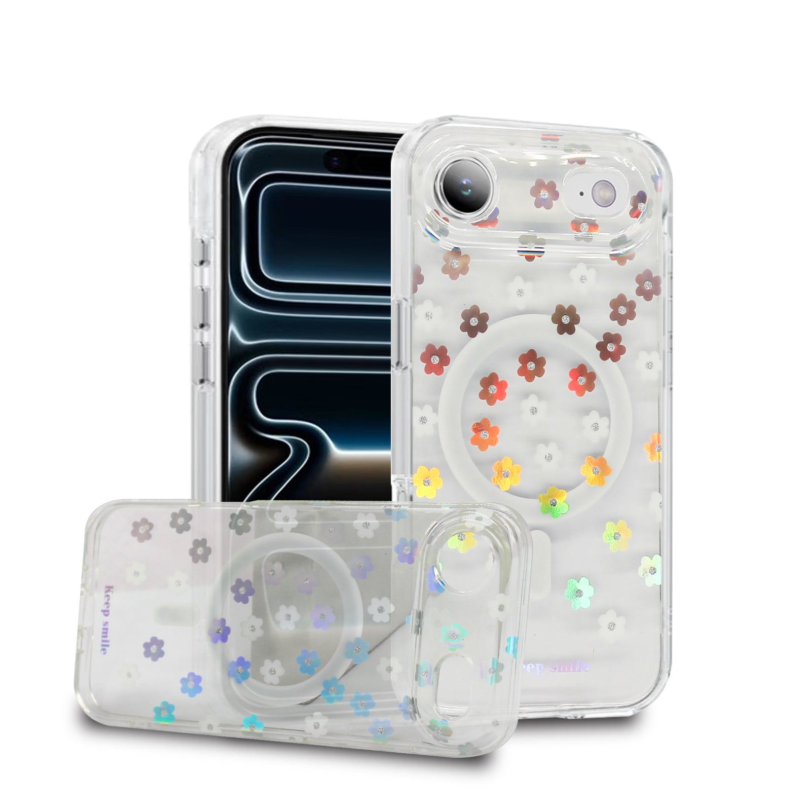 iPhone Magsafe Pattern Aurora Blossom Case - iPhone 17 Series
