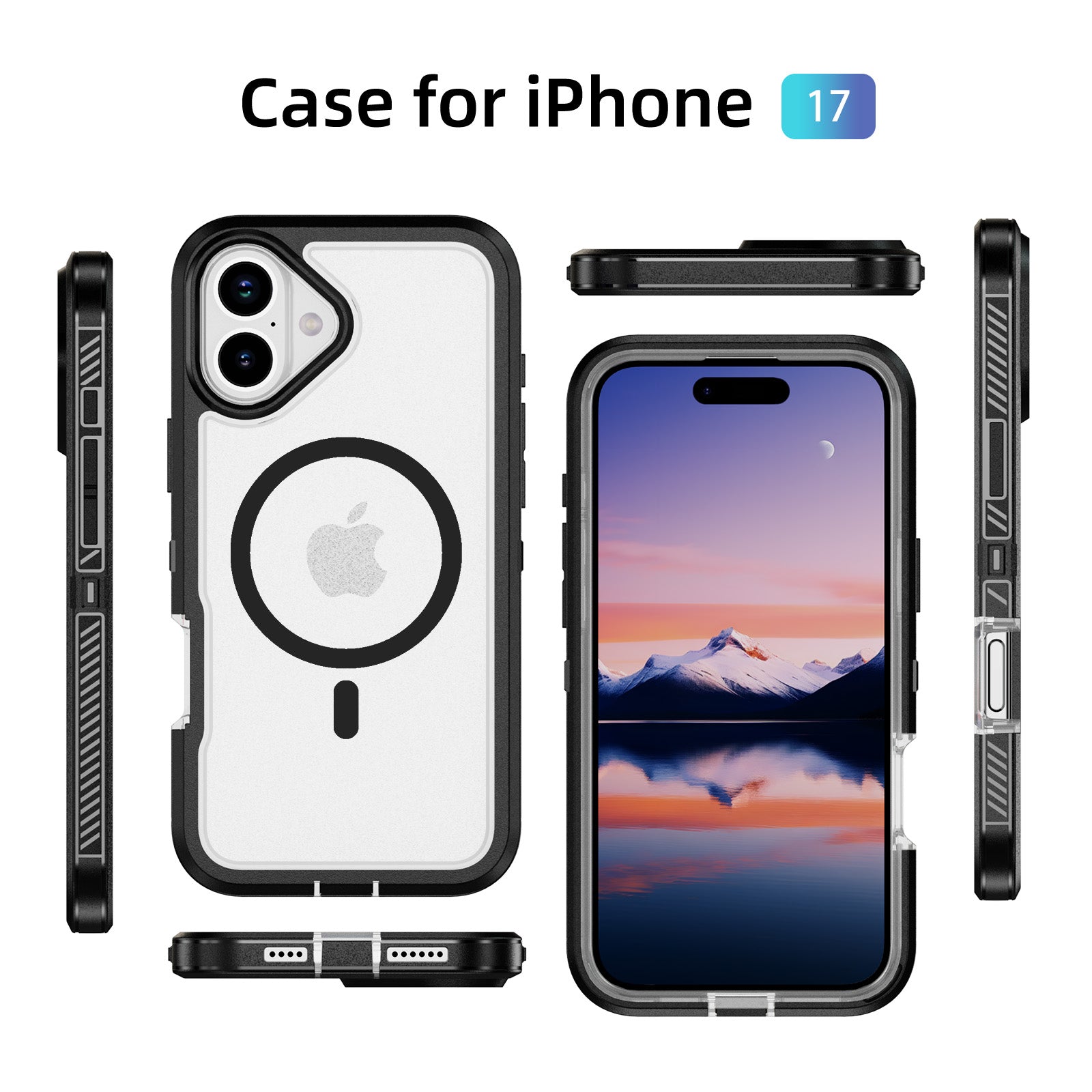 iPhone 17 Eclipse Shield MagSafe Case - Black Clear