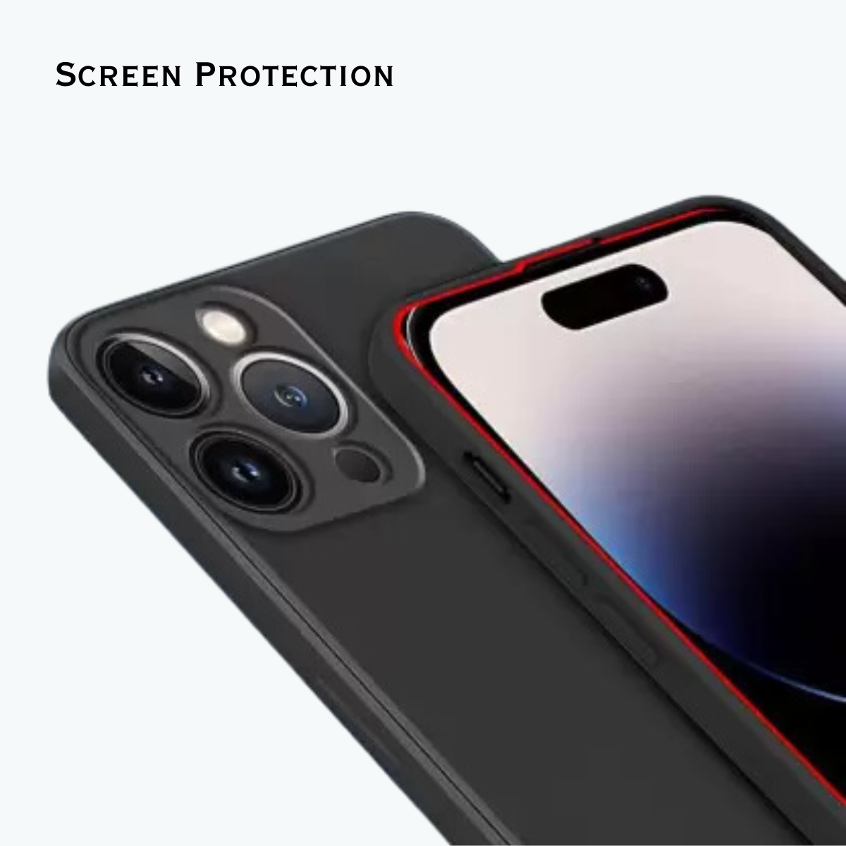 Silicone Rubber Case for iPhone (Black)