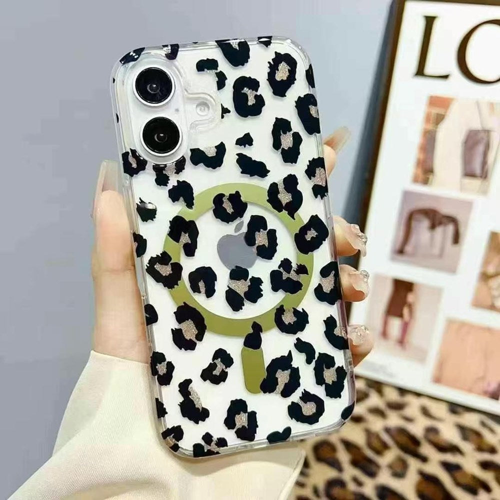 Magsafe Pattern Golden Leopard Case - iPhone 17 Series