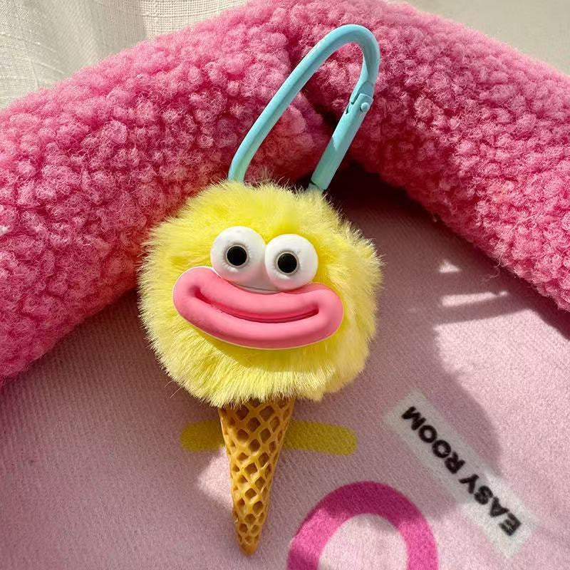 Cartoon Plush Ice Cream Doll Keychain