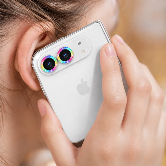 iPhone Duo Camera Lens Protector Tempered Glass Diamond Colorful