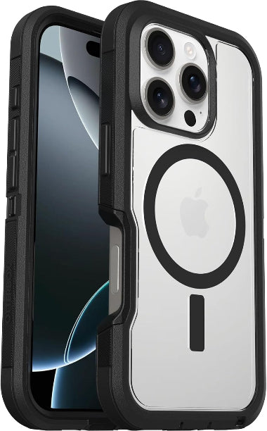 Eclipse Shield MagSafe Case for iPhone - Black-Clear