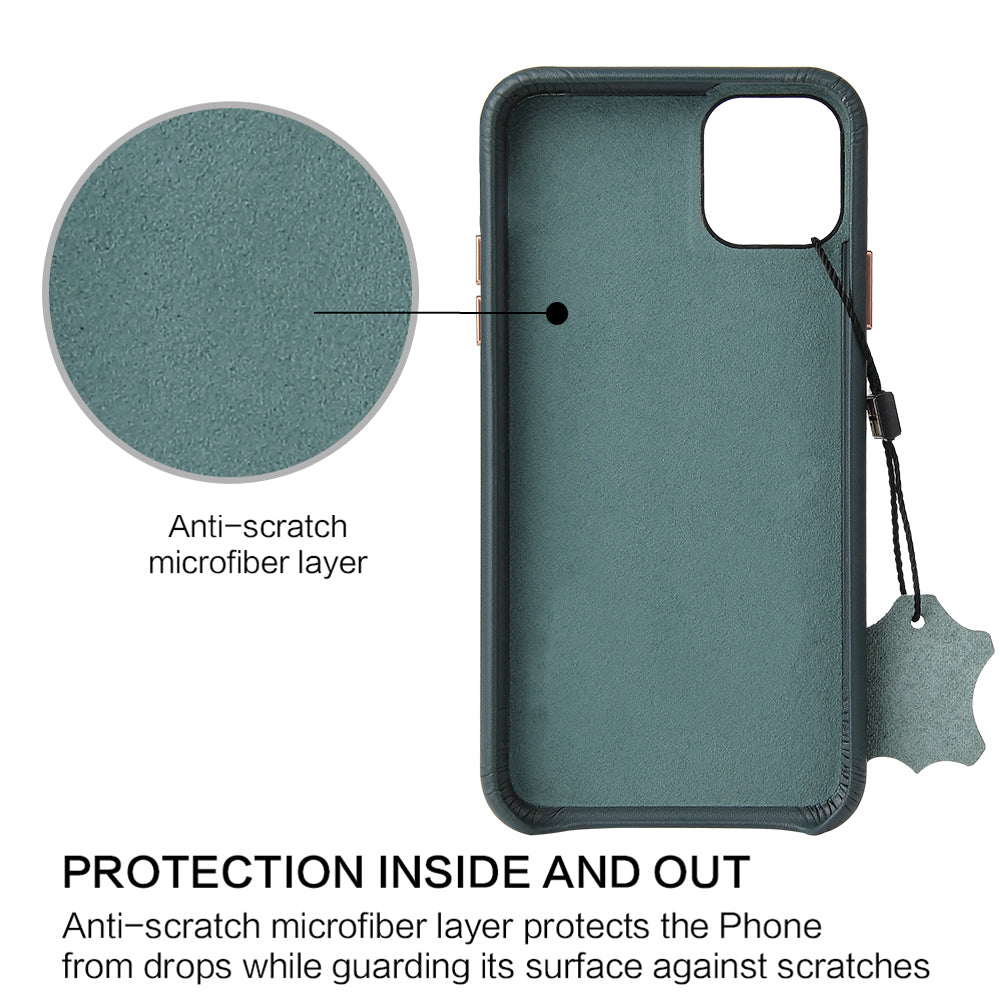iPhone 12 mini Nebula Leather Back Case – Brown