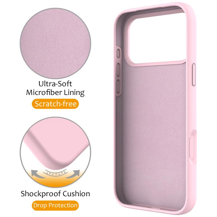 iPhone 17 Series Magsafe Invisible Silicone Stand Case - Pink