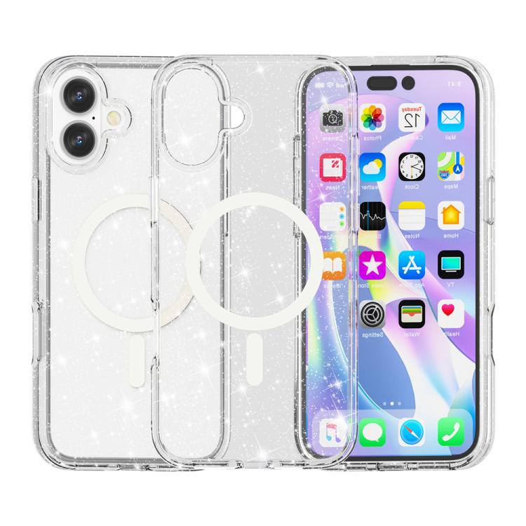Nebula Clear Back Tough Case with MagSafe for iPhone 17 series – Crystal Sparkling