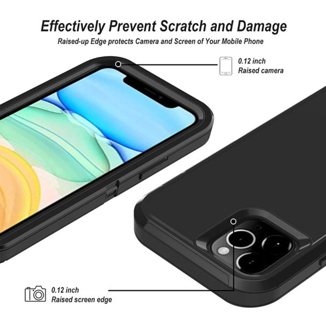 Triple Layered Guard Series iPhone 17 – Ultra Protective, Shockproof, Scratch-Resistant Phone Cover (Black)