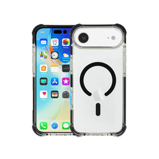 Clear Back Tough MagSafe Case - Black