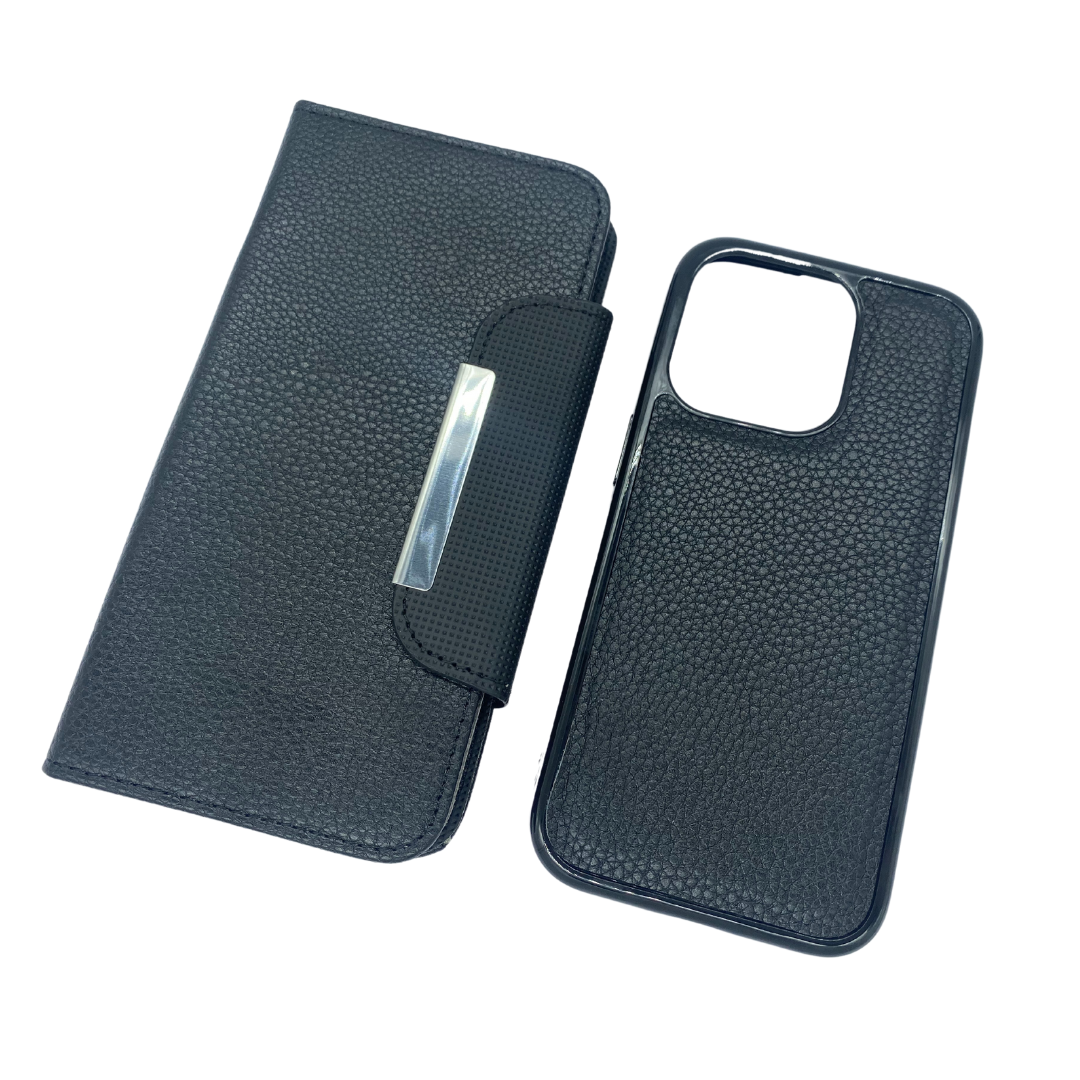 Magnetic Detachable Wallet Case Black - iPhone Cases
