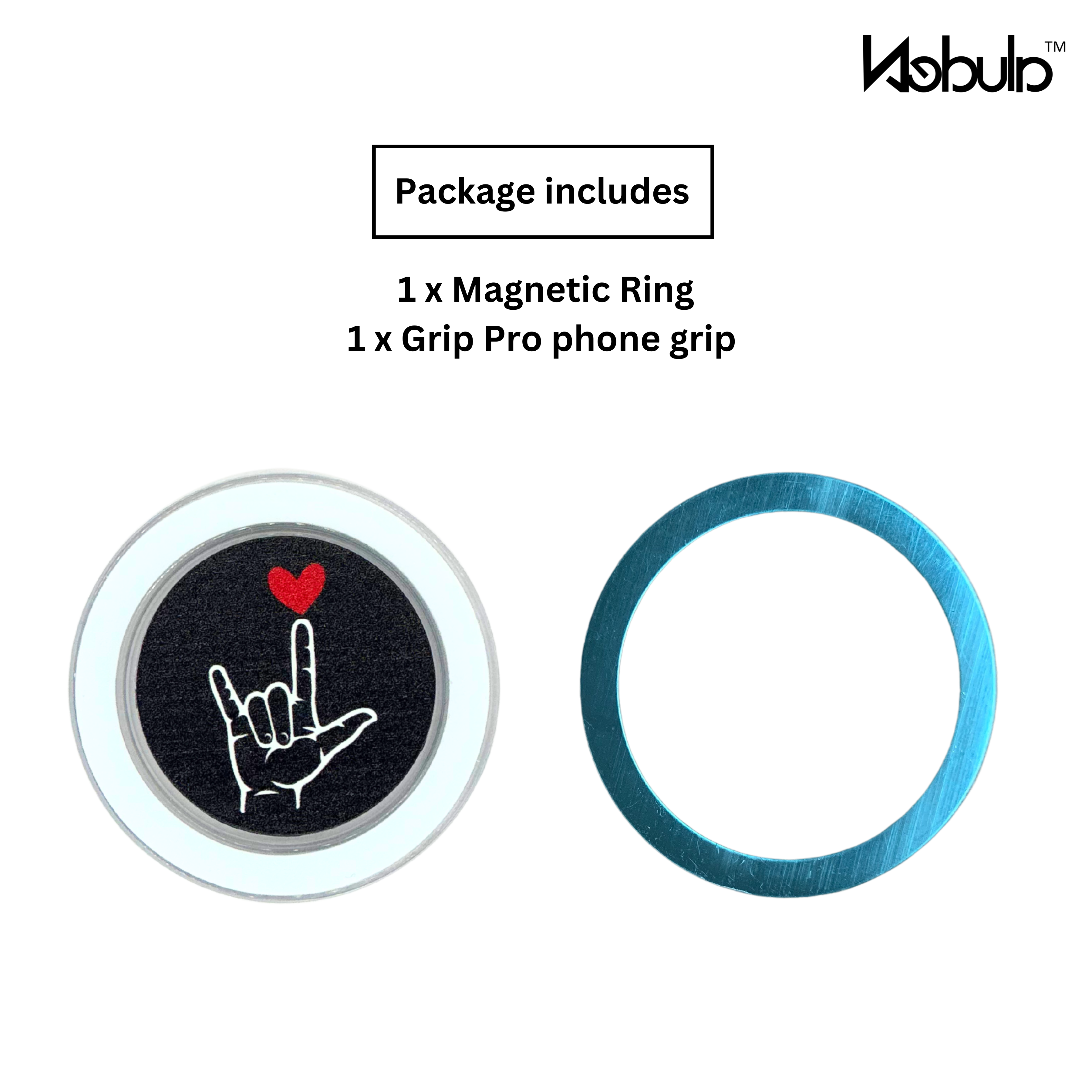 GripPro Magnetic Phone Ring Rock'n'Roll Heart