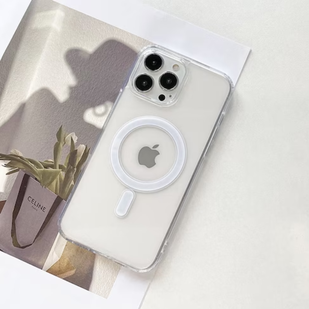 Magnetic Back Cover Clear Case for iPhone