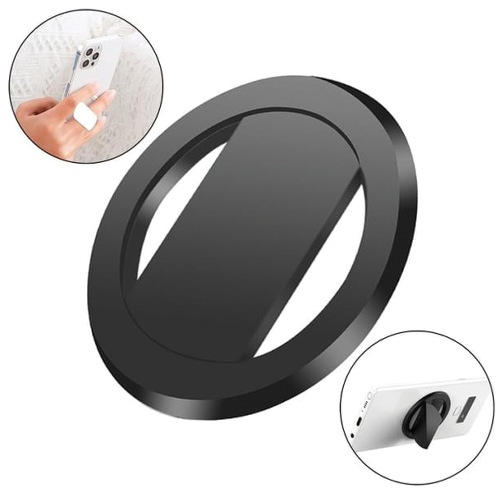 Magnetic Rotatable Phone Grip and Phone Stand Matt Black