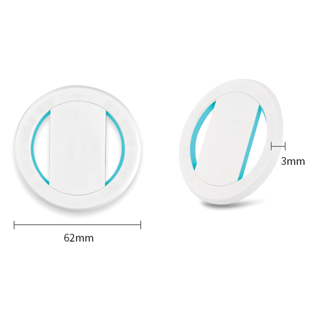 Magnetic Rotatable Phone Grip and Phone Stand White Cyan