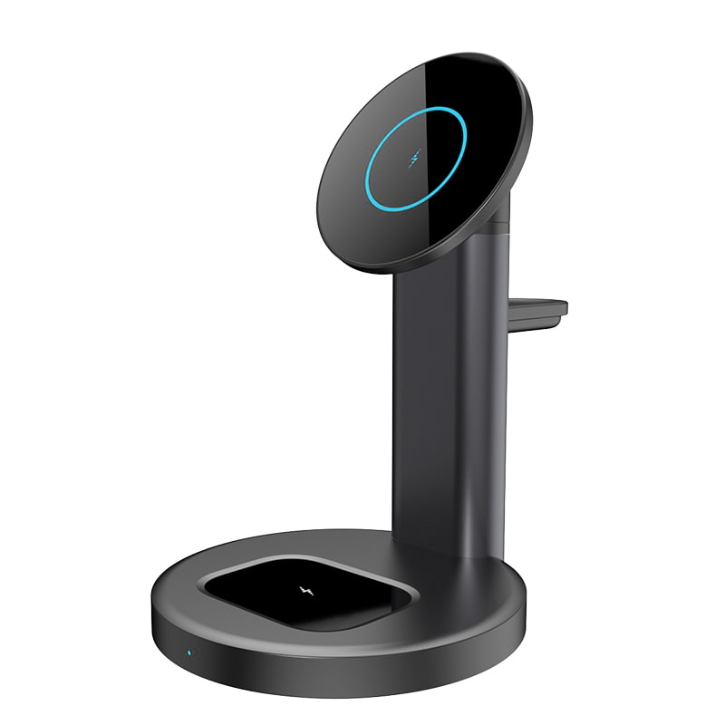 Nebula 3-in-1 Magnetic Wireless Charger Desktop Stand - Black