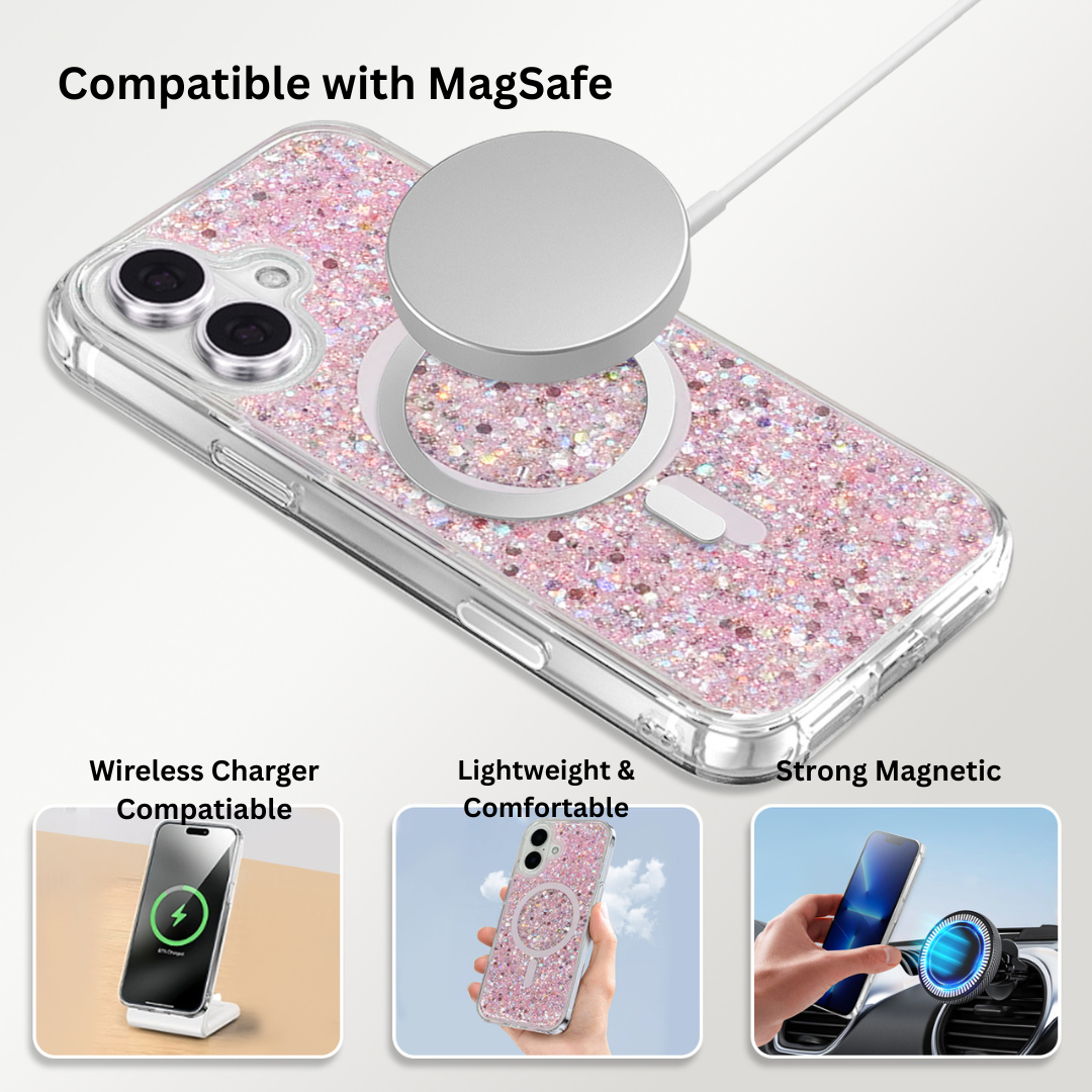 Nebula iPhone 17 Magic Glitter Case Pink
