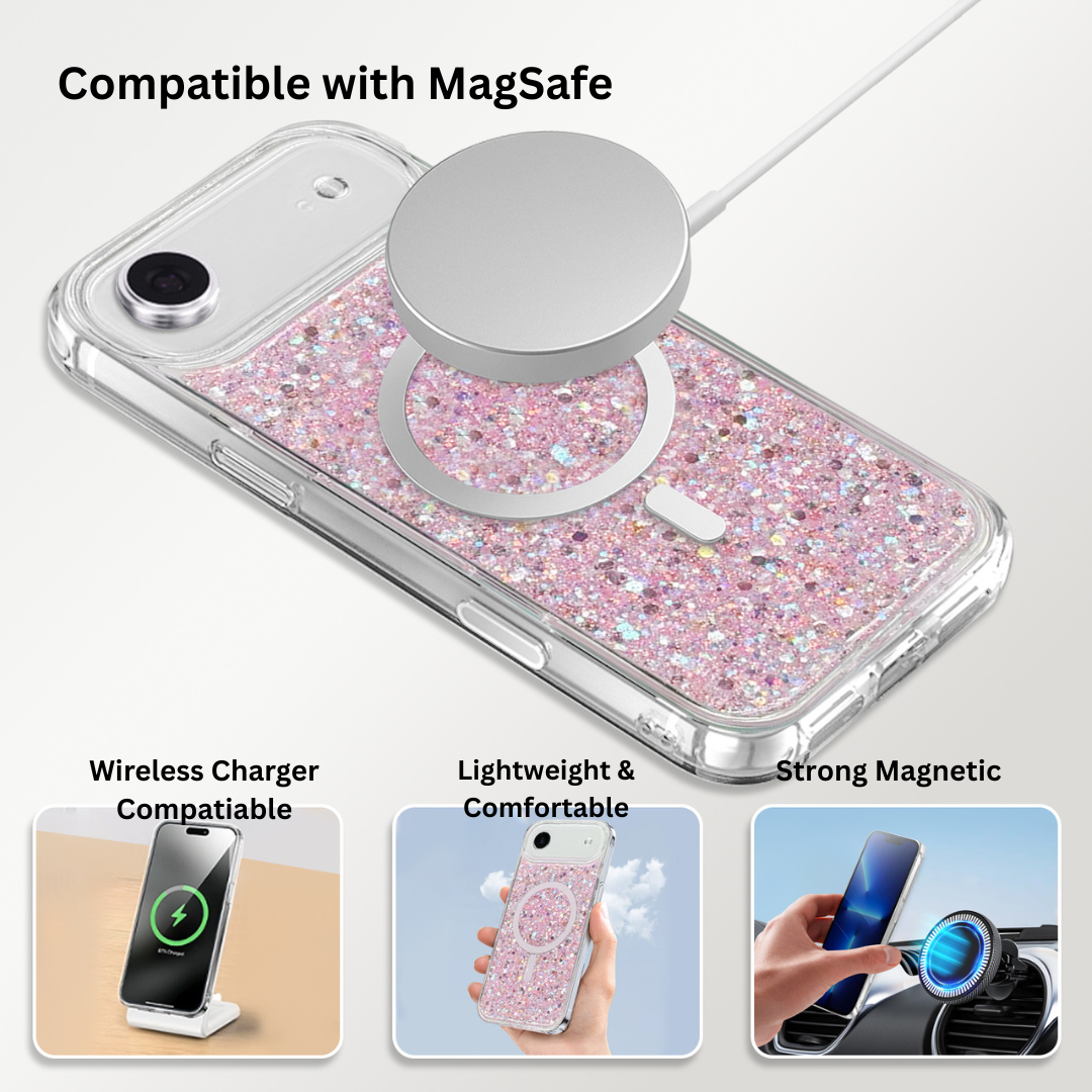 Nebula iPhone 17 Air Magic Glitter Case Pink