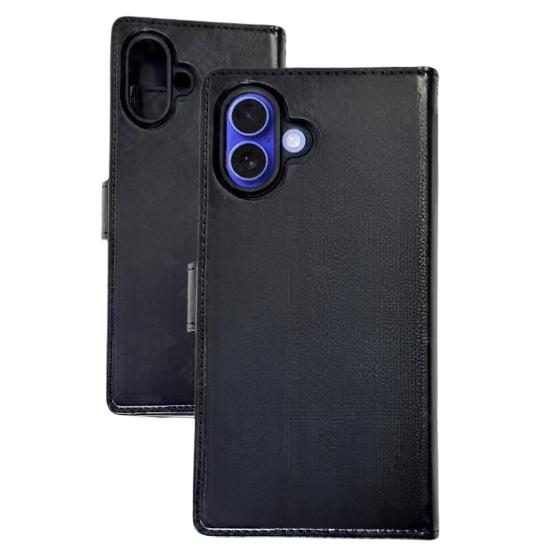 Nebula iPhone 17 Magnetic Detachable Leather Wallet Case Black